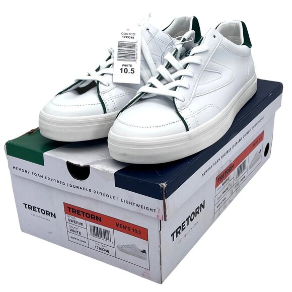 Tretorn Swerve Sneakers Mens Shoes 10.5 White Memory Foam Durable Outsole Light - Picture 1 of 15